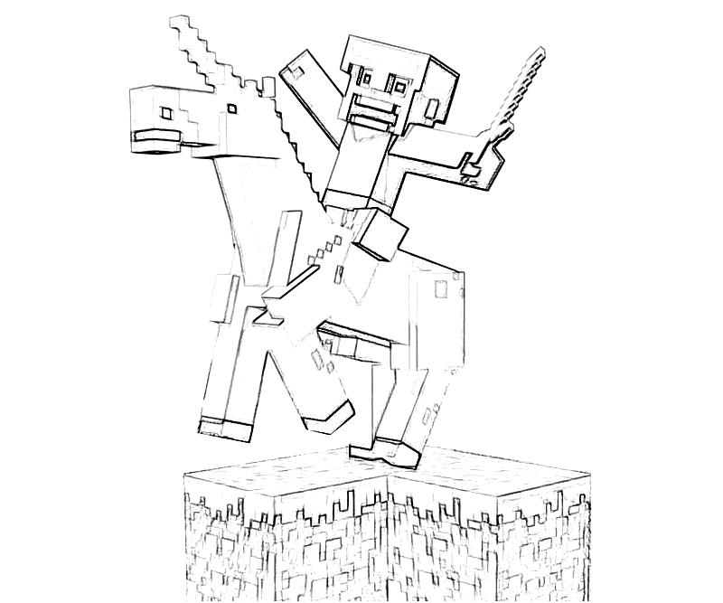 800x667 Minecraft Horse Free Coloring Page Kids, Minecraft Coloring Pages