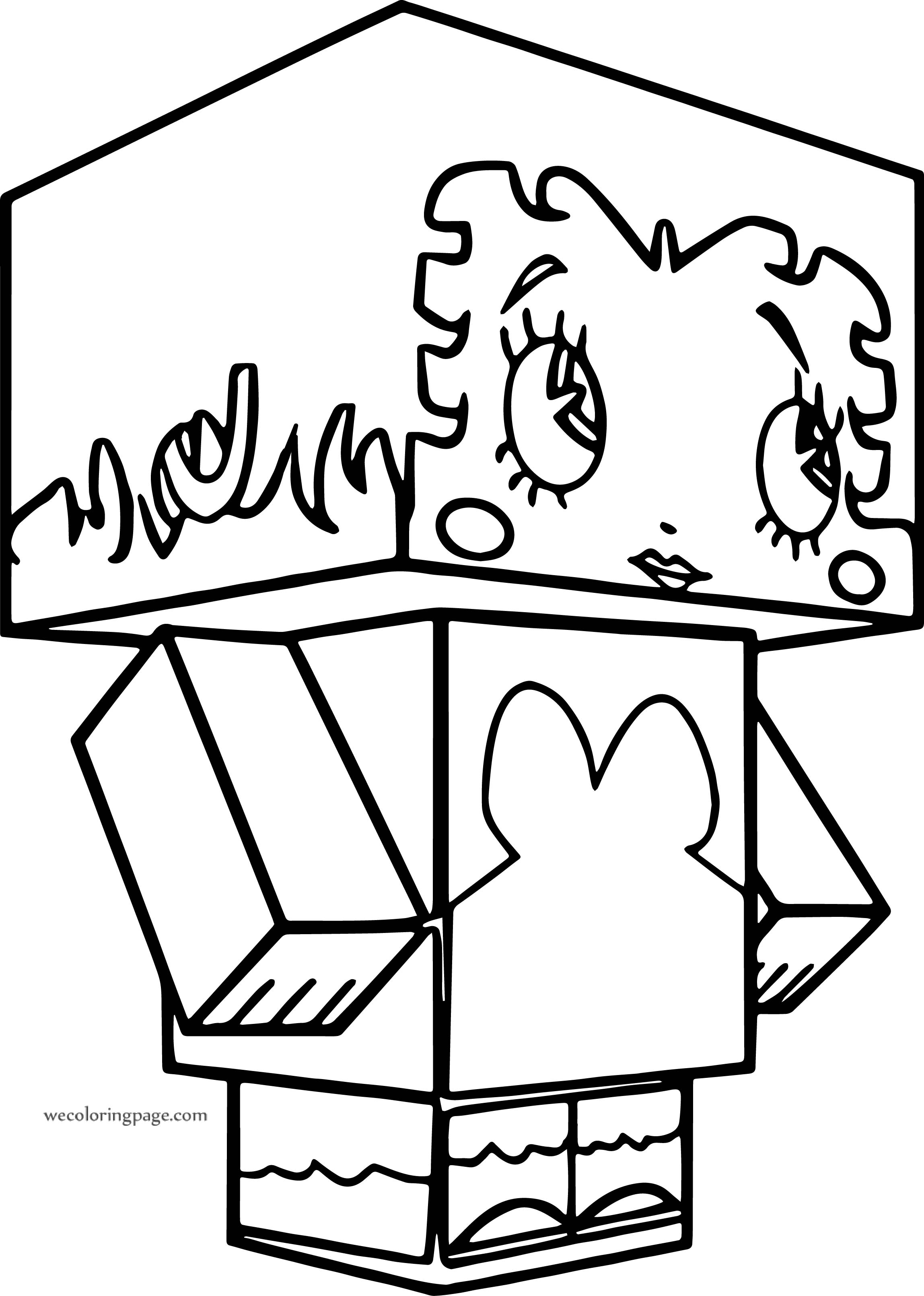 2297x3220 Betty Boop Minecraft Cube Character Coloring Page Wecoloringpage