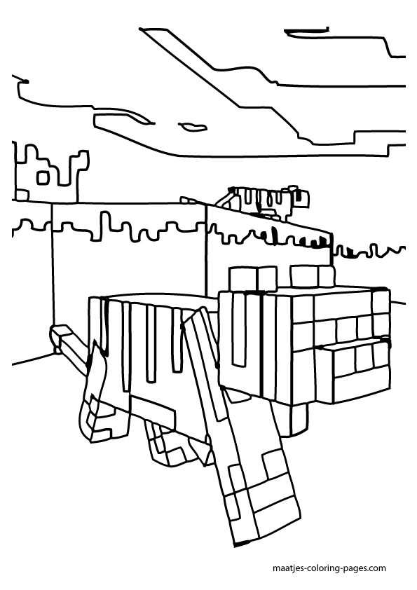595x842 Minecraft Coloring Pages Color Pages