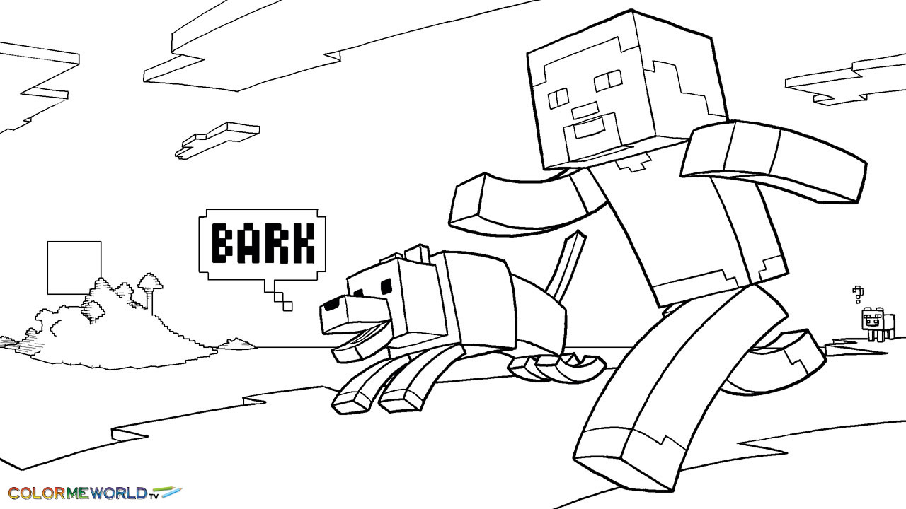 1280x720 Minecraft Coloring Pages Kids Incredible Steve Page