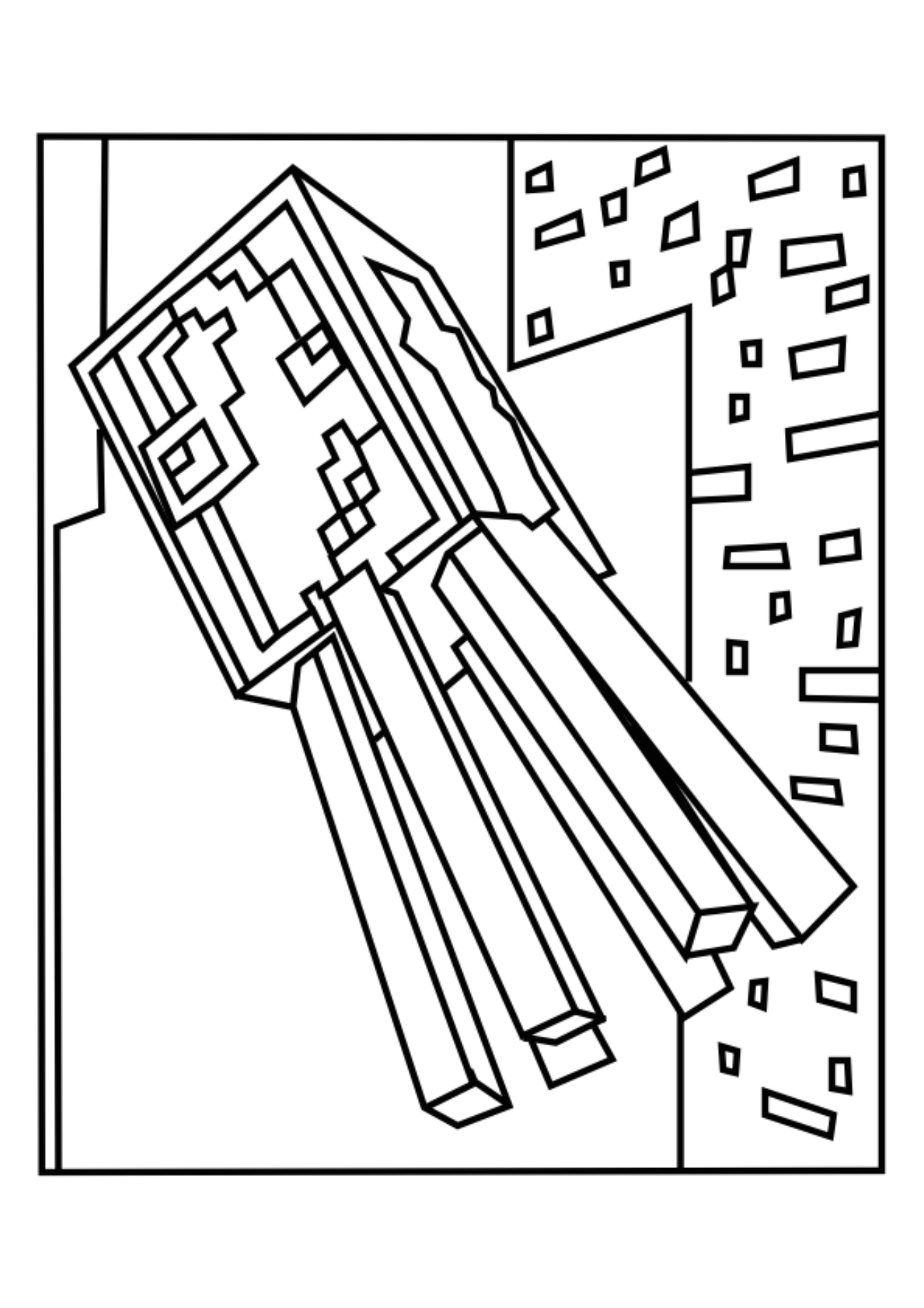 1295x1832 Printable Minecraft Coloring Pages