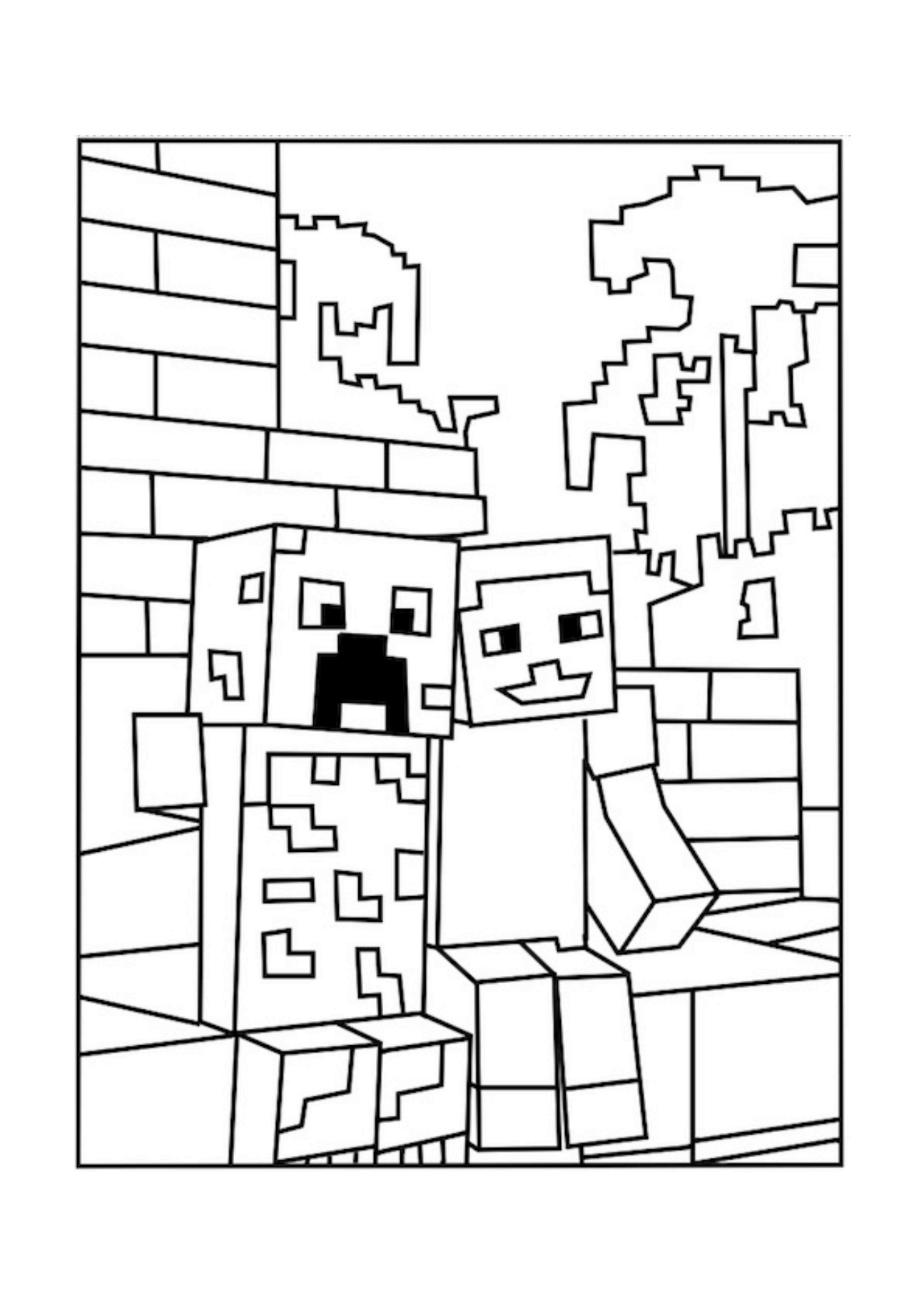 1295x1832 Printable Printable Minecraft Coloring Pages Coloring Pages