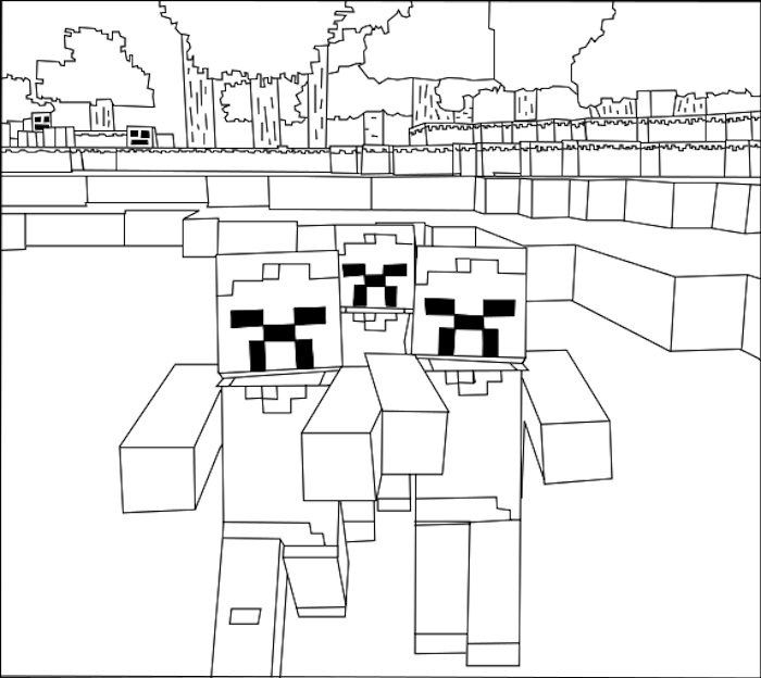 700x624 Minecraft Coloring Pages Free Printable, Free And Birthdays