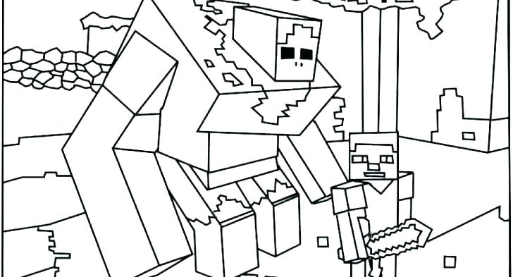 728x393 Printable Coloring Pages Minecraft