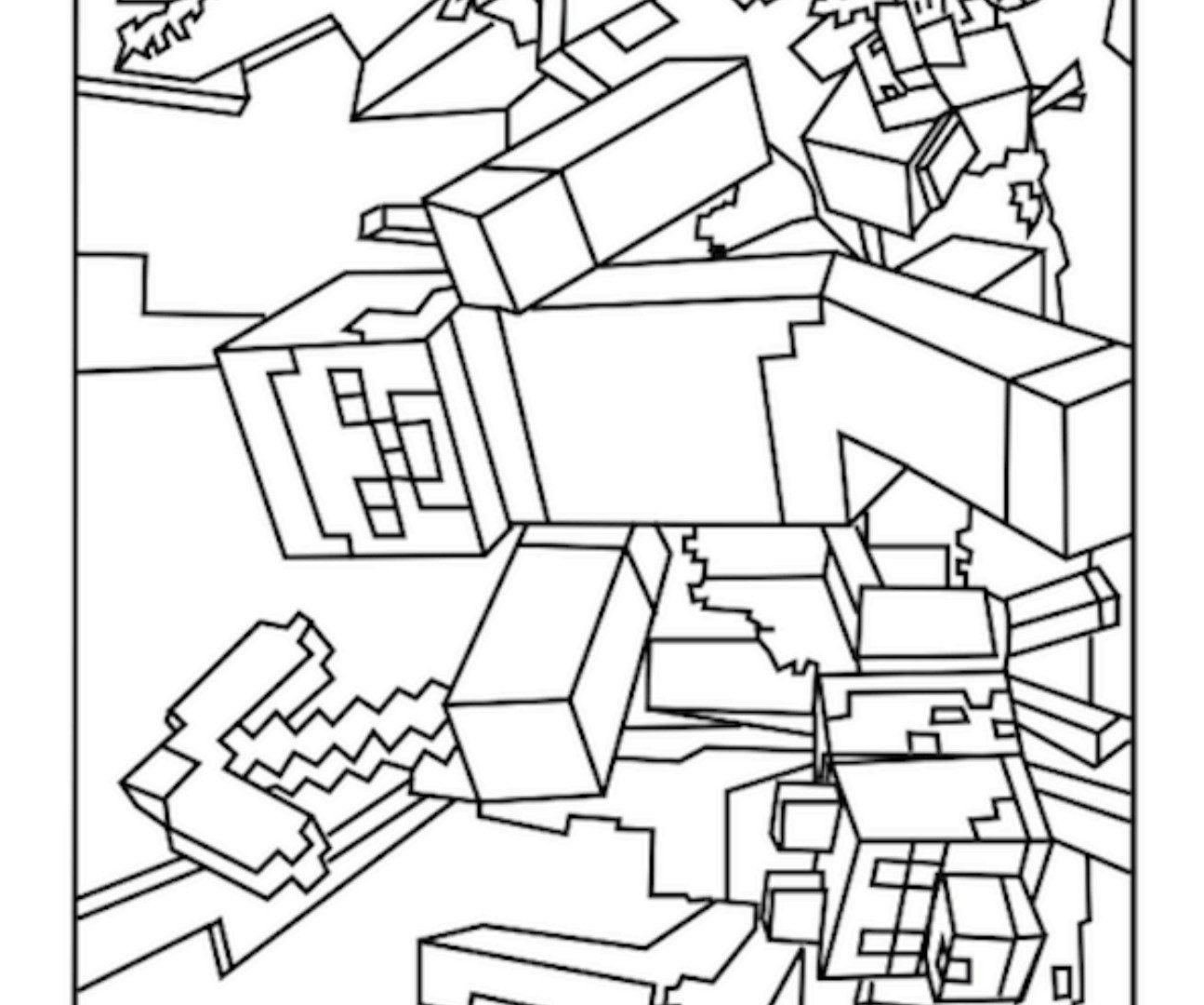 1295x1080 Finele Minecraft Coloring Pages Skins Steve Fine Printable Free