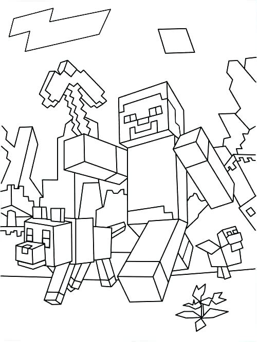500x667 Minecraft Coloring Pages Download Random Coloring Pages Free