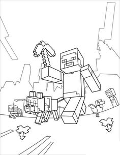 236x305 Fight All The Mobs Coloring Page On Minecraft Video Game More