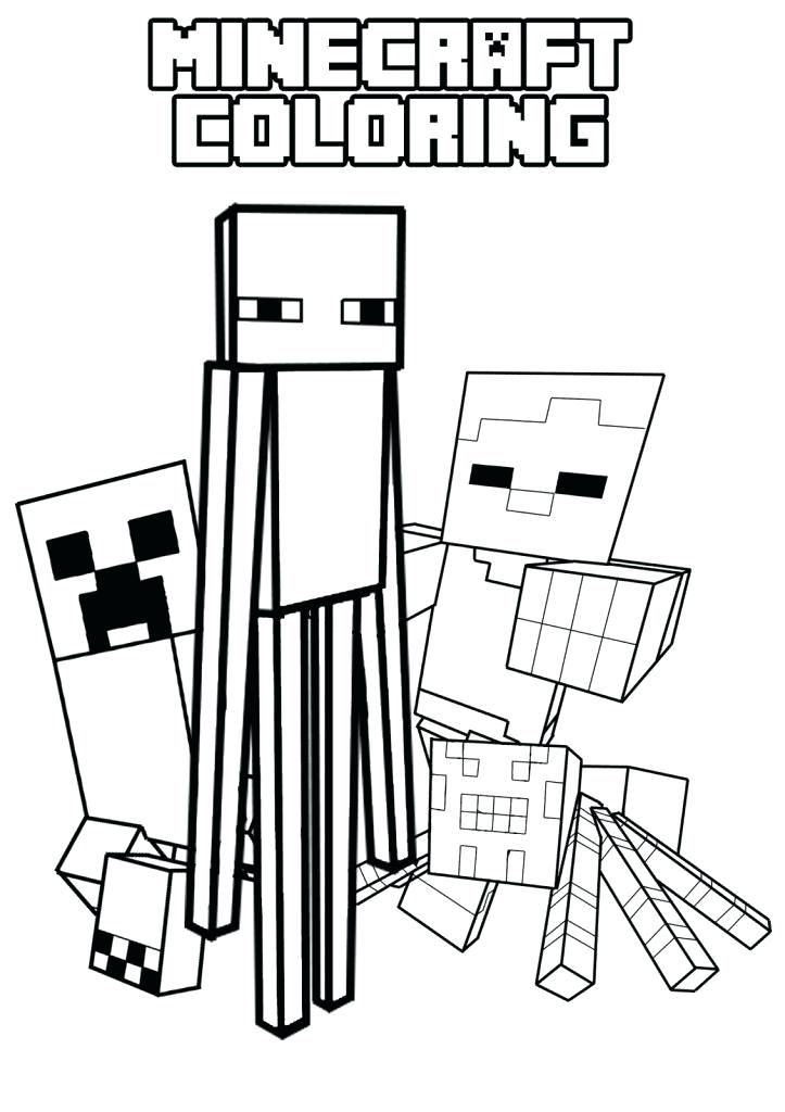 723x1024 Minecraft Coloring Pages To Print