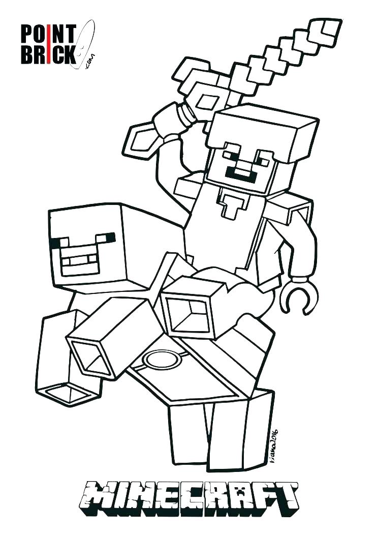 744x1052 Minecraft Coloring Pages