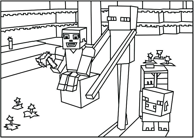 736x523 Minecraft Coloring Sheets To Print Printable Pig Coloring Pages