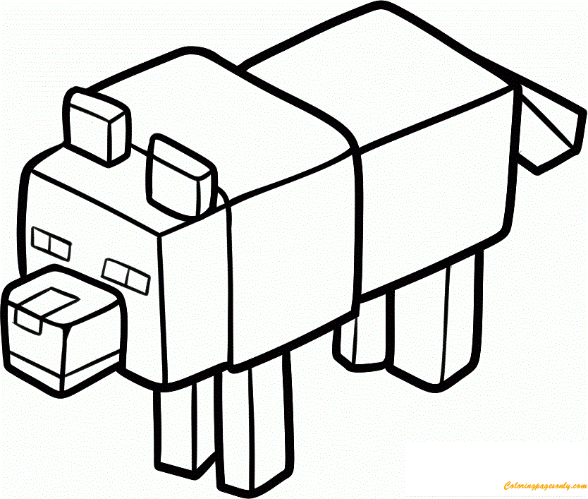 Minecraft Pig Coloring Pages at GetDrawings | Free download