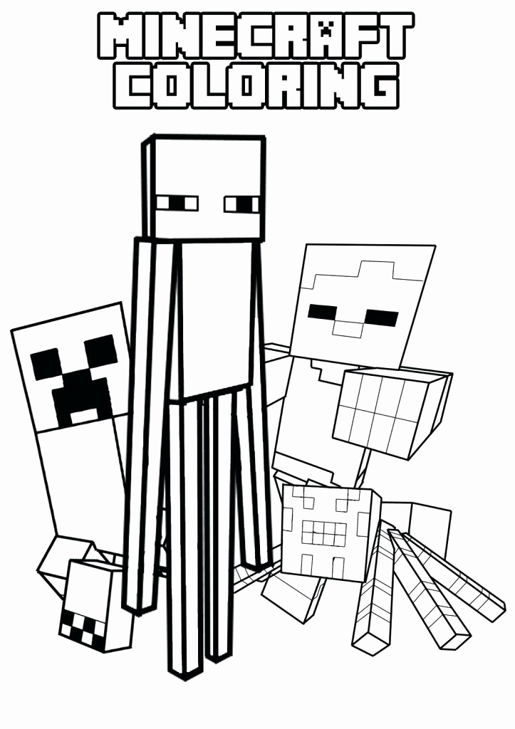 723x1024 Minecraft Minecraft Skeleton Coloring Page