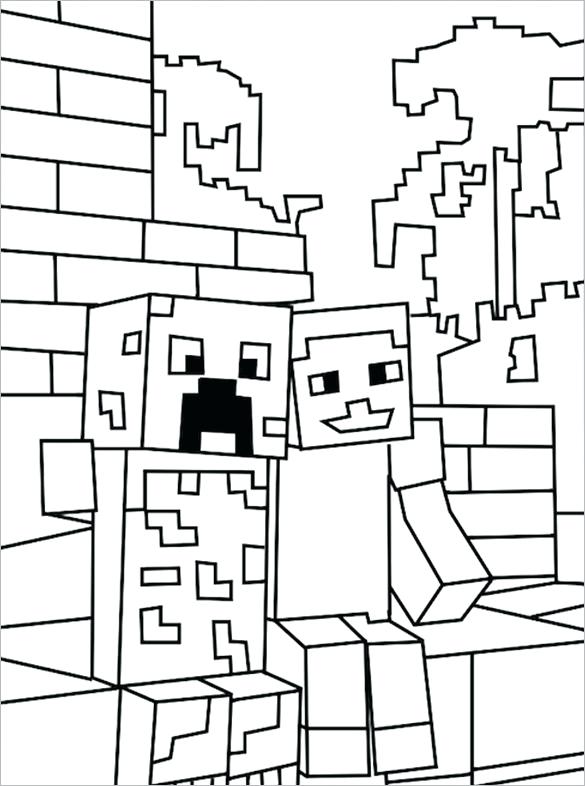 585x786 Beautiful Printable Minecraft Coloring Pages Or Coloring Page Boy