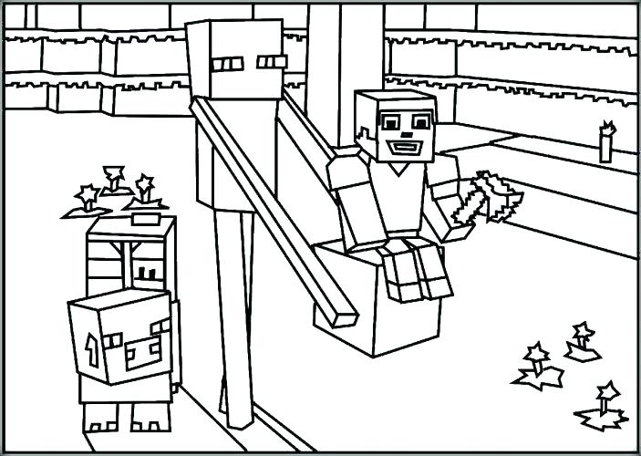 703x500 Minecraft Coloring Pages To Print