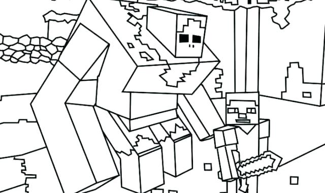 640x380 Minecraft Steve Coloring Pages To Print Beautiful Printable Free