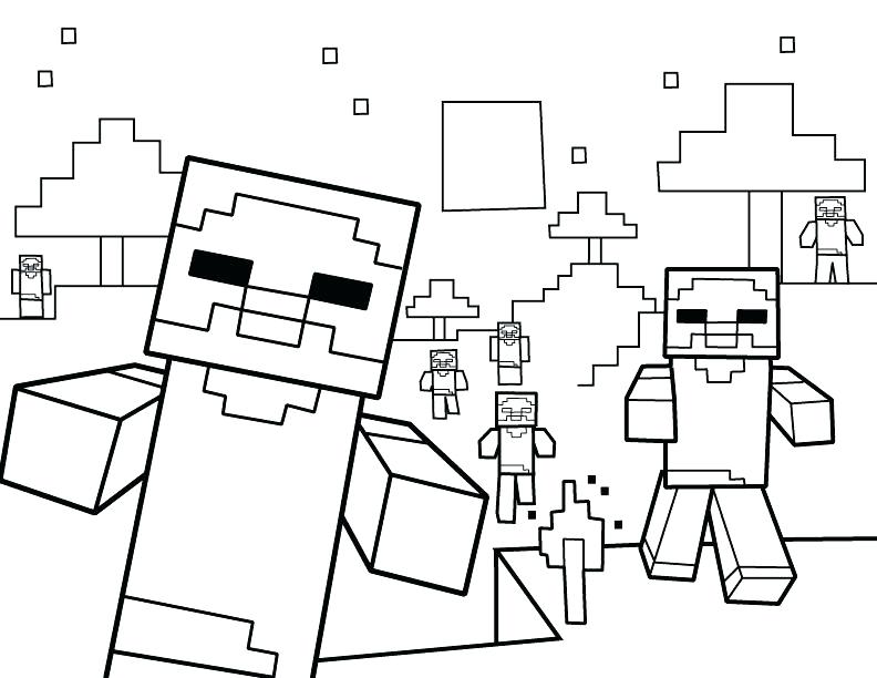 792x612 Coloring Pages For Minecraft