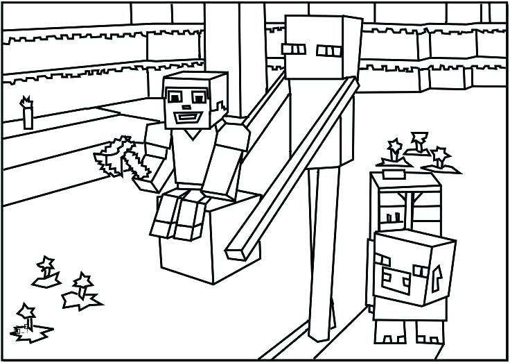 736x523 Printable Coloring Pages Coloring Page Minecraft Wolf Coloring