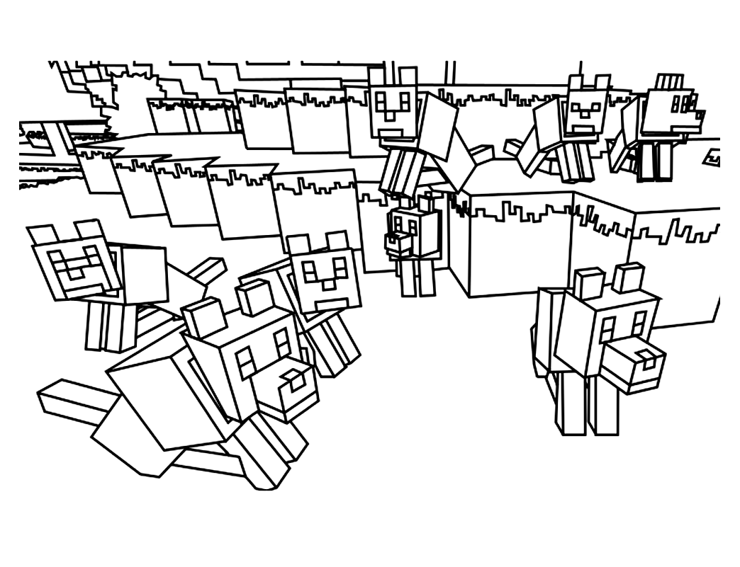 1044x801 Minecraft Coloring Pages Pdf Cool Page