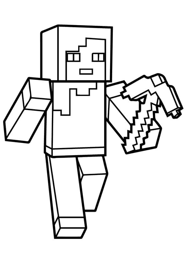 595x842 Printable Minecraft Coloring Pages