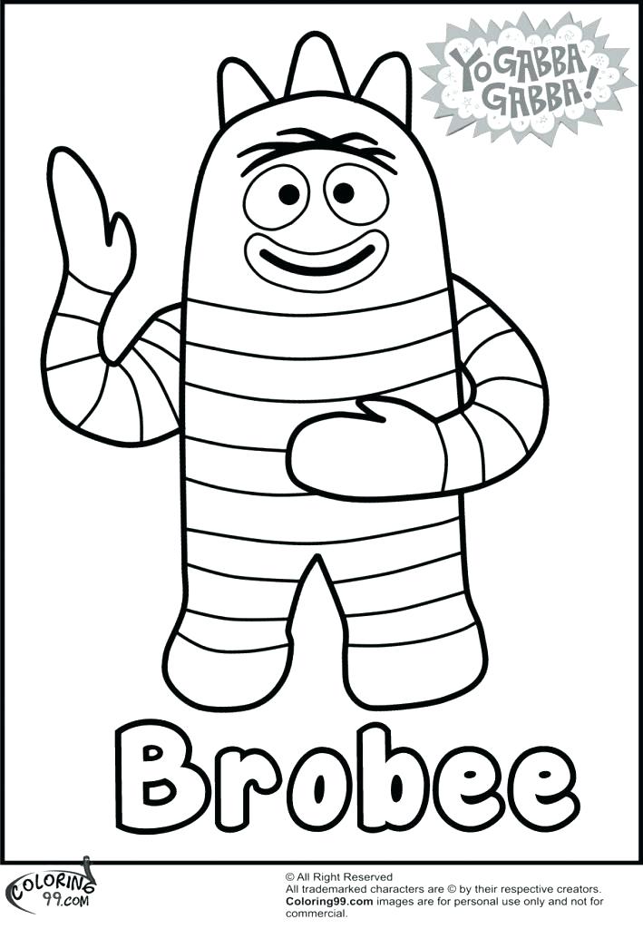 709x1024 Yo Gabba Gabba Coloring Page Yo Coloring Page Yo Coloring Pages Yo