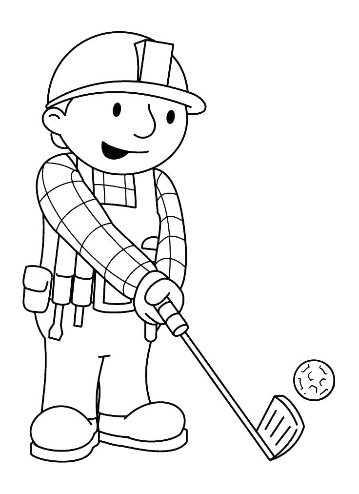 736x1012 Golf Coloring Page Golf Bag Coloring Page