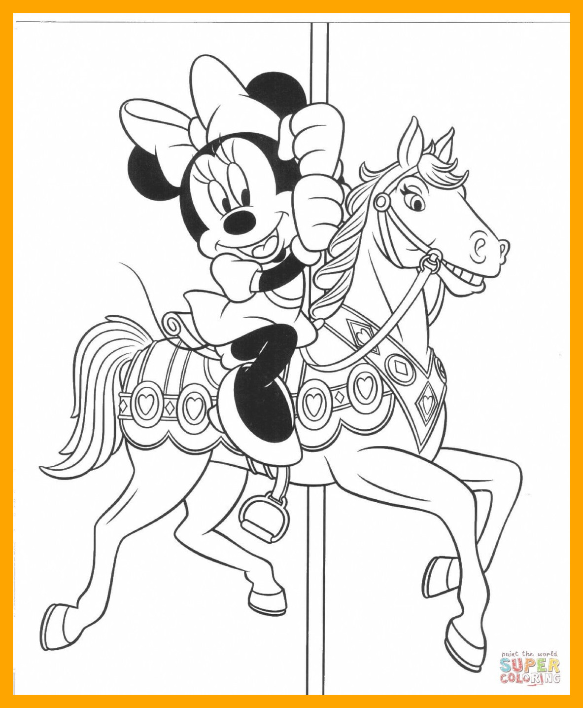 1183x1435 Incredible Minnie Mouse Coloring Within Mini For Miniature Horse
