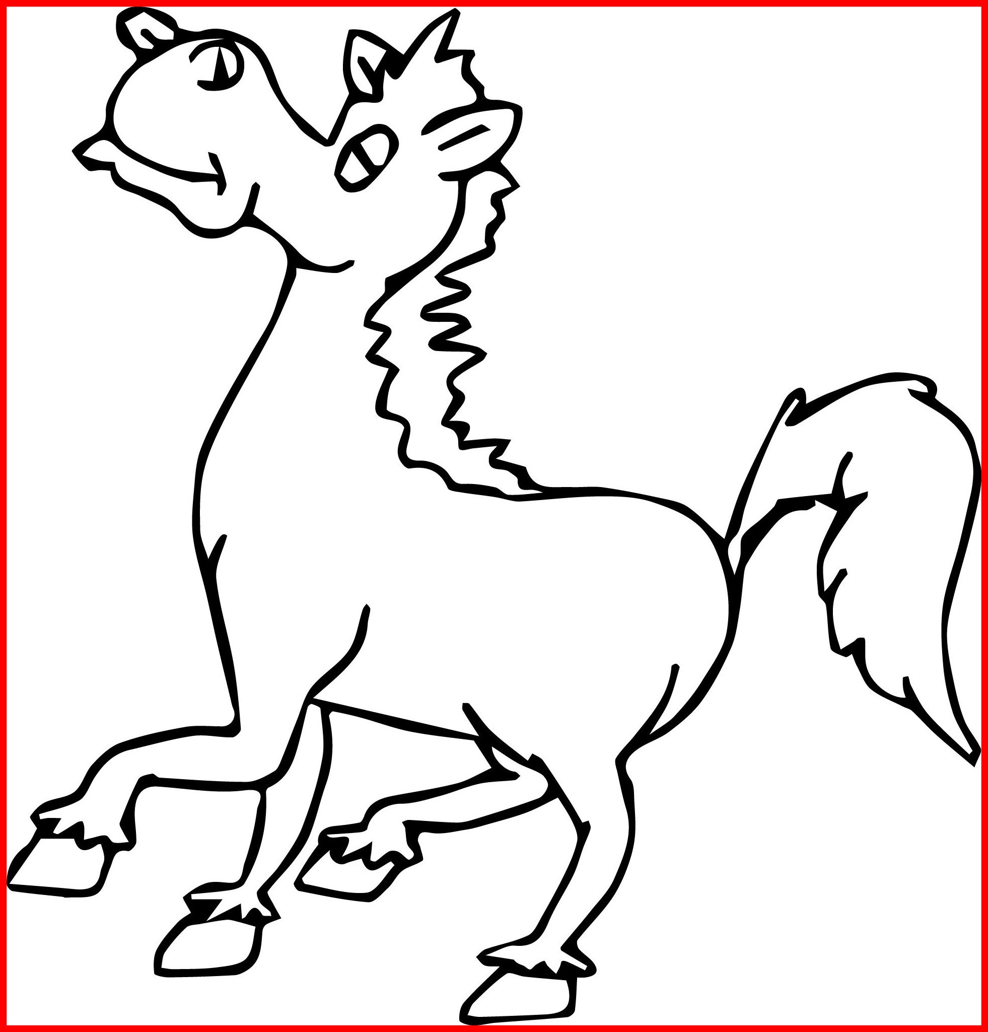 1962x2049 Awesome Nice Cartoon Horse Coloring Page Wecoloringpage For Ideas