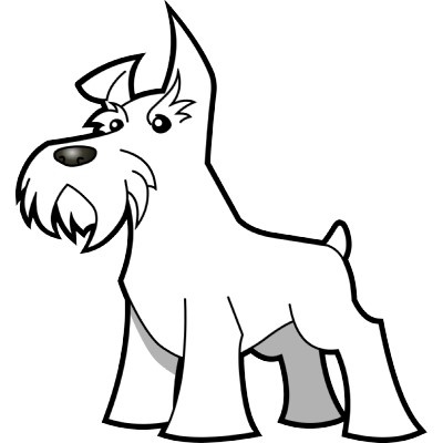 400x400 Schnauzer Coloring Page
