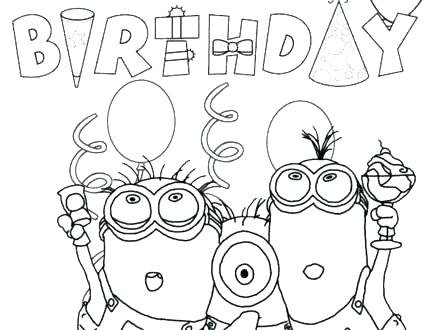 440x330 Printable Minion Pictures Coloring Pages Despicable Me Minions