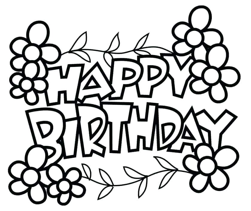 839x706 Free Birthday Coloring Pages To Print