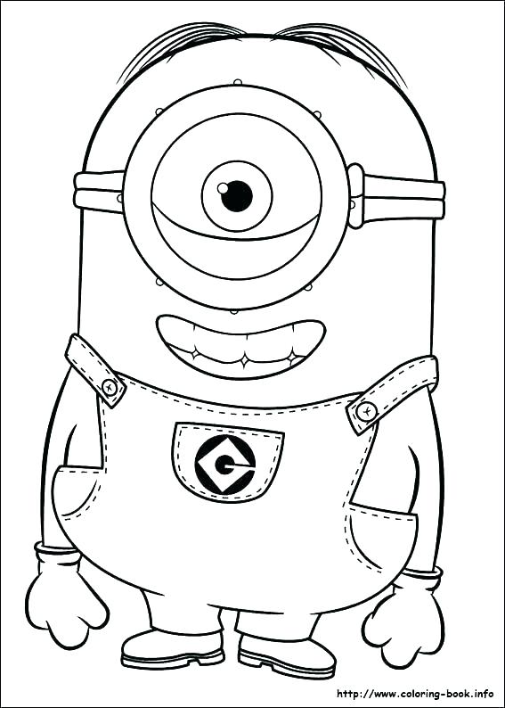 567x794 Minion Coloring Pages Free Printable Despicable Me Coloring Pages