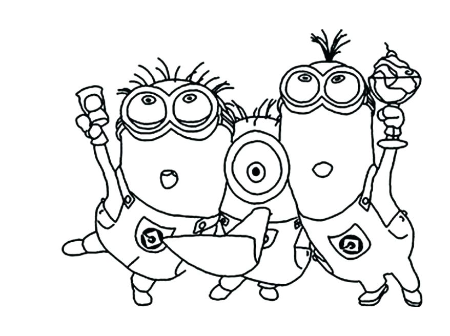 878x656 Minion Coloring Pages Printable Page Various Colouring Printable