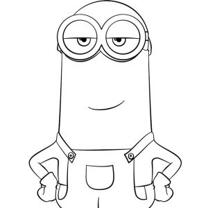 300x300 Minion Coloring Pages Kevin Archives