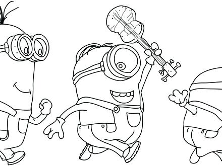 The best free Minion coloring page images. Download from 1165 free ...