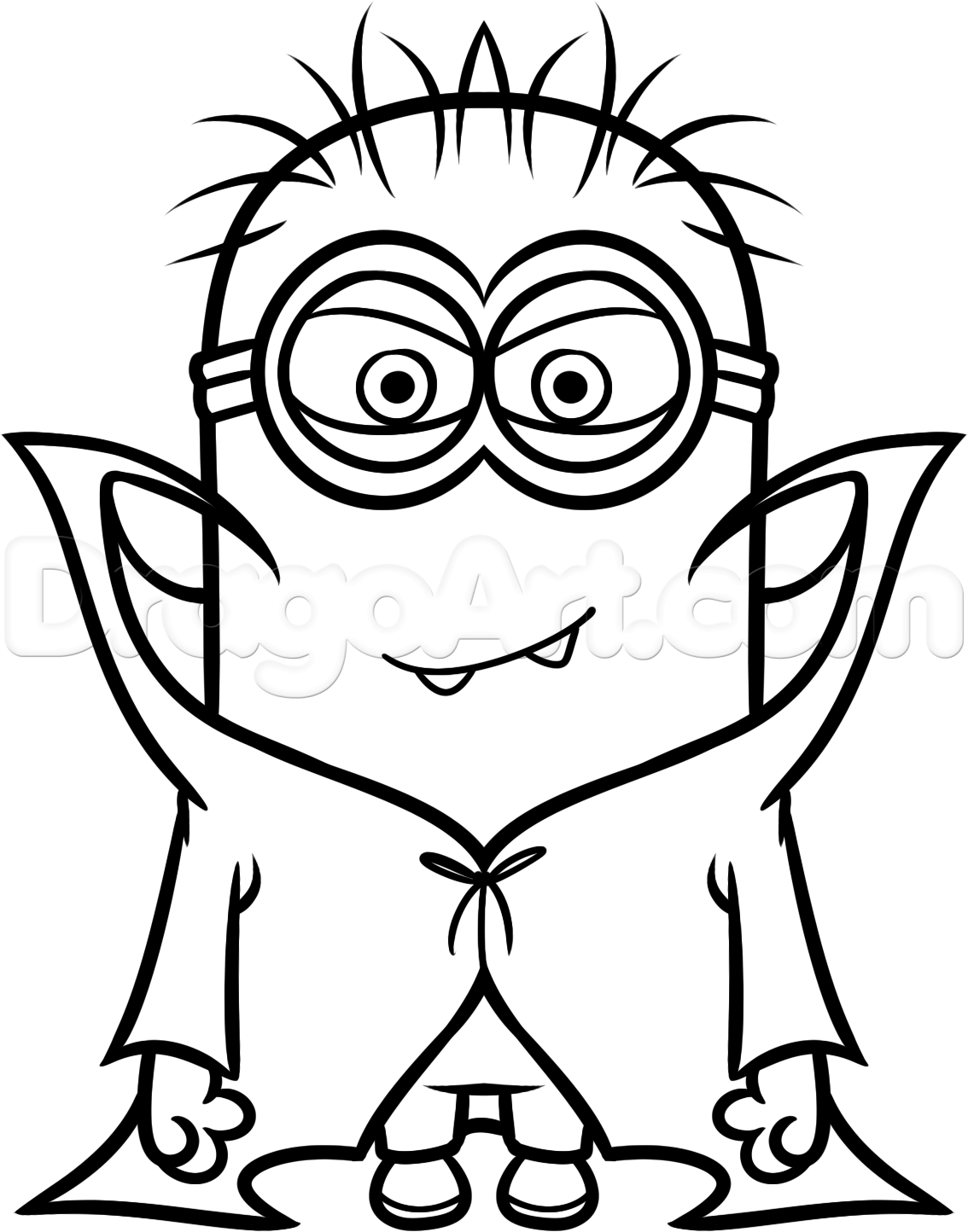 1134x1444 How To Draw A Halloween Minion, Step