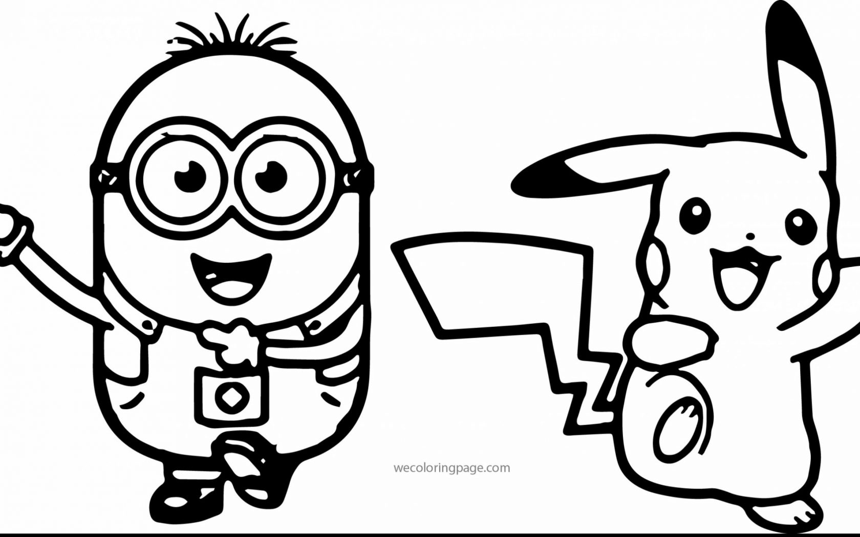 1680x1050 Minion Coloring Pages Eat Banana Cartoon Free Printable Cartoons