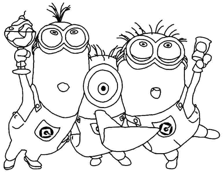 771x600 Free Minion Bob Coloring Pages Kids Coloring Despicable Me Color