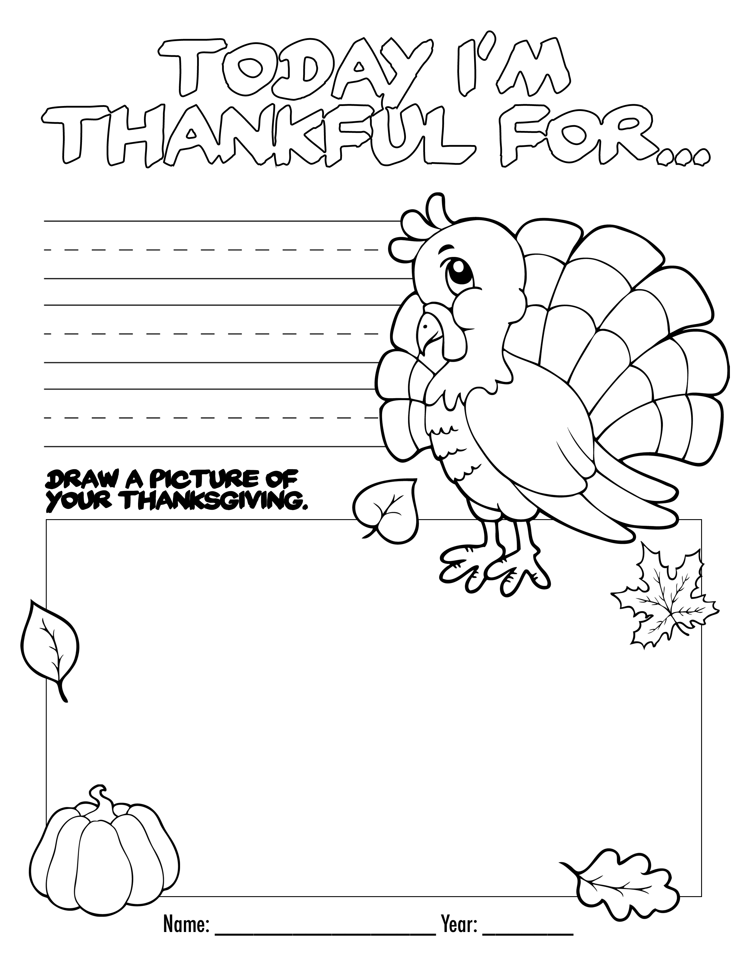 2550x3300 Thanksgiving Coloring Pictures Free