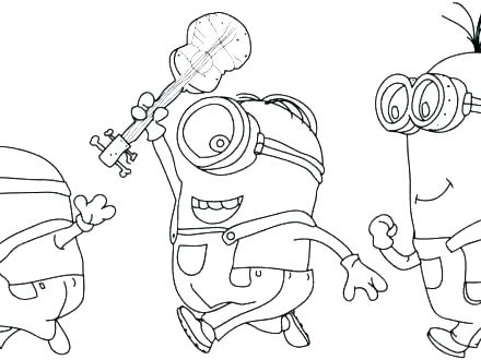 440x330 Minion Coloring Page Despicable Me Evil Minion Coloring Pages