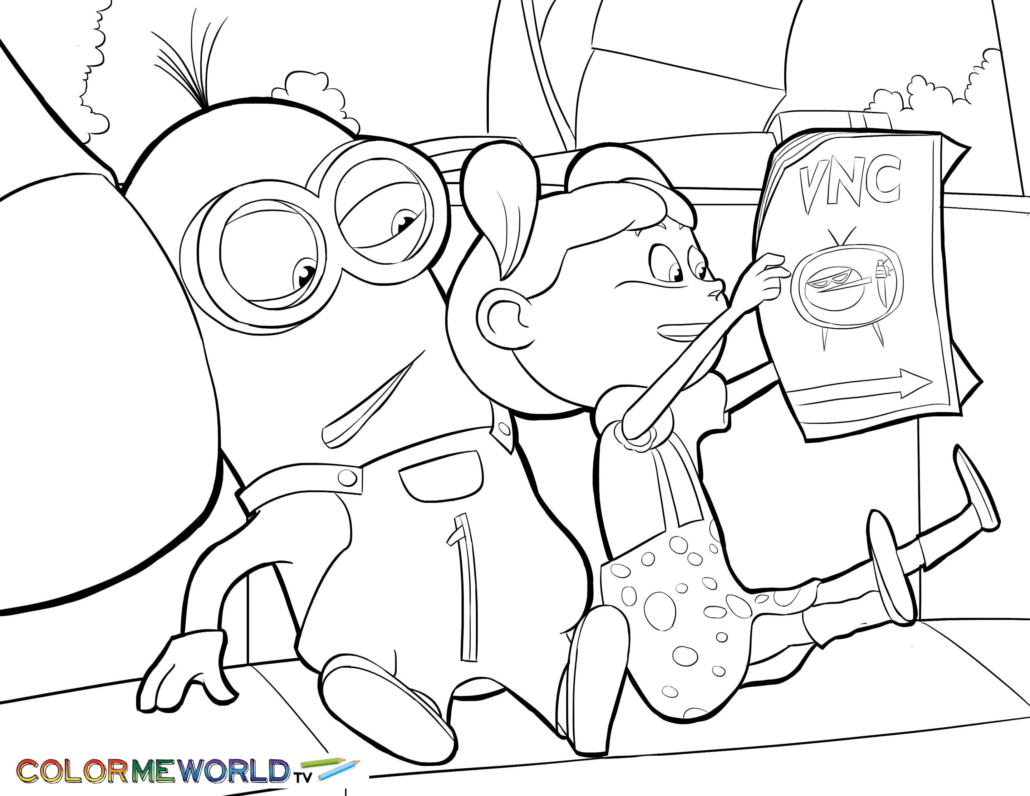 3300x2550 Kevin Pdf Printable Coloring Page Minions Collection