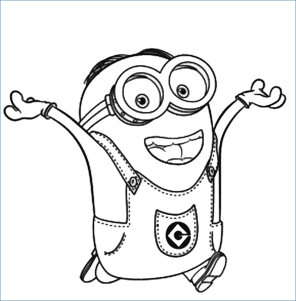 600x610 Minion Coloring Pages To Print