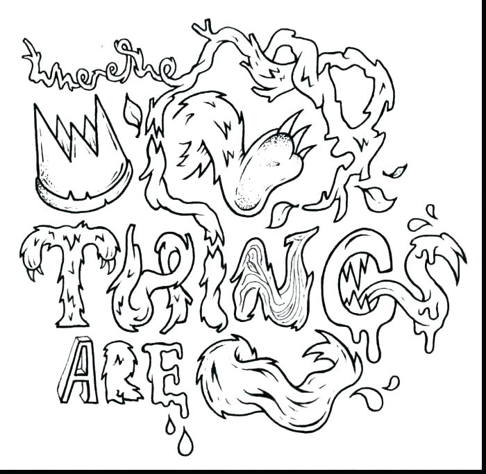 700x683 Where The Wild Things Are Coloring Wild Olive Where The Wild