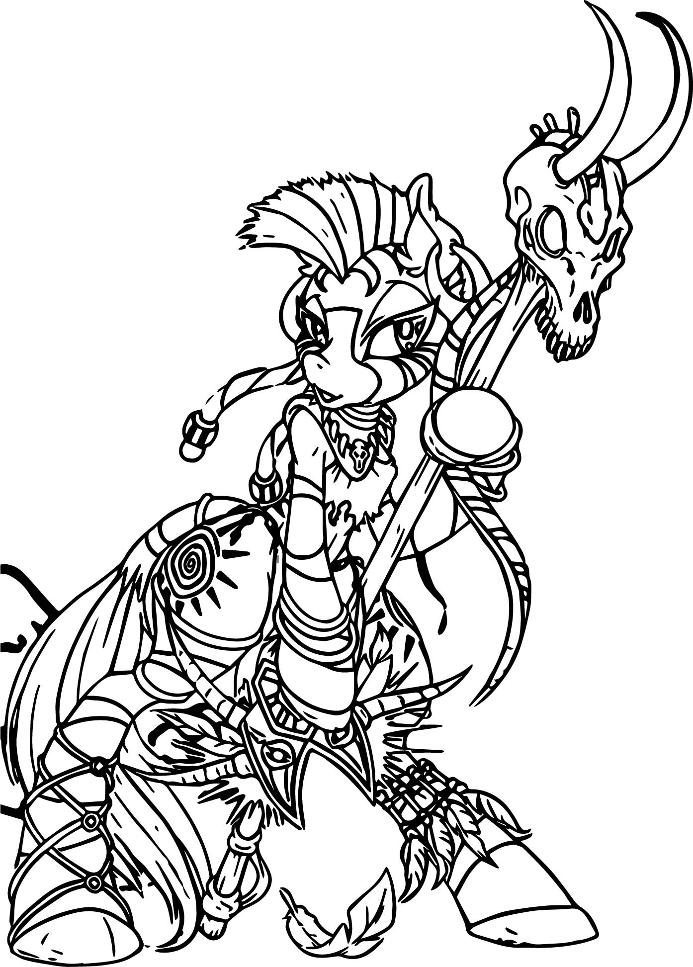 1394x1945 Zecora Witch Doctor Color Anime Apothecary Coloring Page