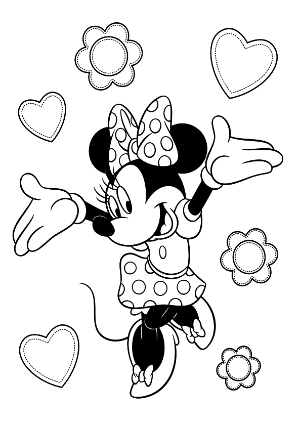 595x842 Free Printable Minnie Mouse Coloring Pages For Kids