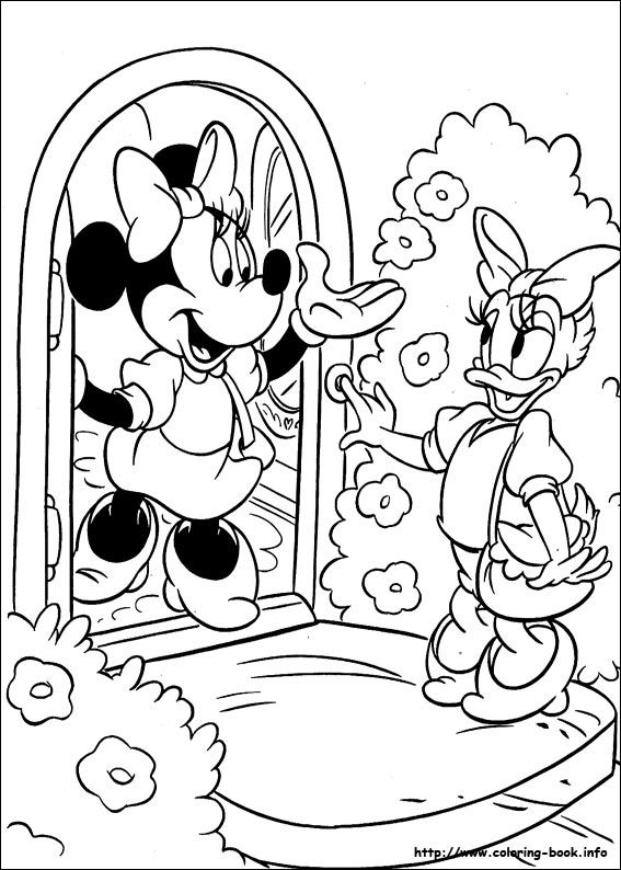 567x794 Minnie Mouse And Daisy Duck Coloring Pages Disney Coloring Pages