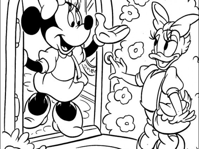 640x480 Minnie Mouse And Daisy Duck Coloring Pagesfree Coloring Pages