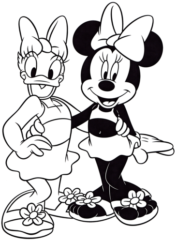 Minnie Mouse And Daisy Coloring Pages at GetDrawings | Free download