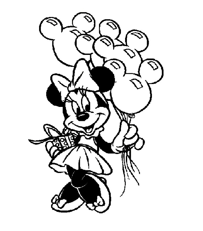 779x888 Minnie Mouse Birthday Coloring Pages On Mini Mouse Coloring Page