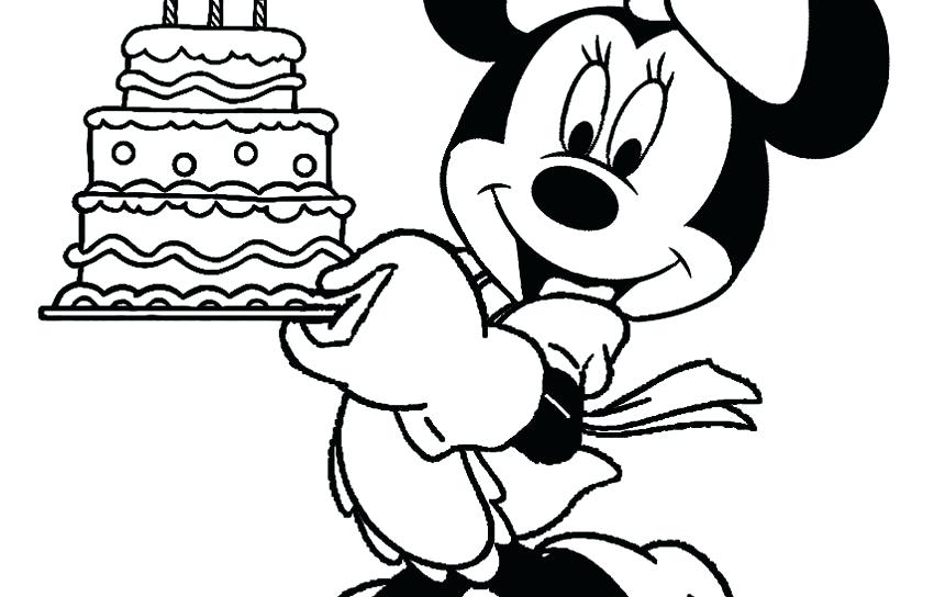 850x544 Printable Minnie Mouse Coloring Pages Birthday Coloring Pages