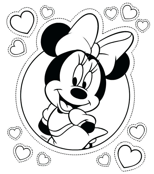 621x703 How To Draw Minnie Mouse And Mouse Coloring Picture Coloring Pages